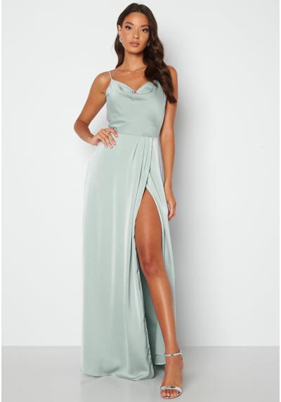 Платье WATERFALL HIGH SLIT SATIN GOWN