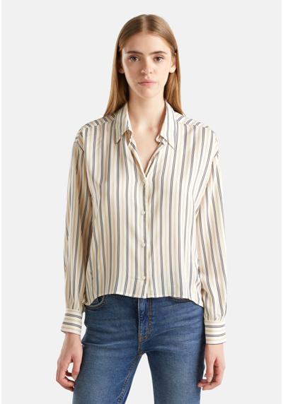 Блуза-рубашка STRIPED WITH V-NECK