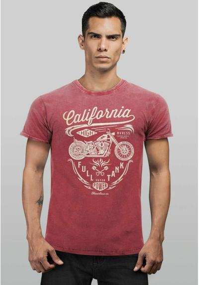 Футболка VINTAGE BIKER MOTORRAD SCHRIFTZUG CALIFORNIA FULL