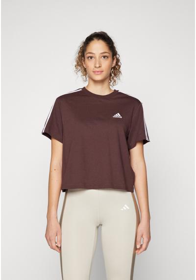 Футболка ESSENTIALS 3 STRIPES SINGLE CROPPED