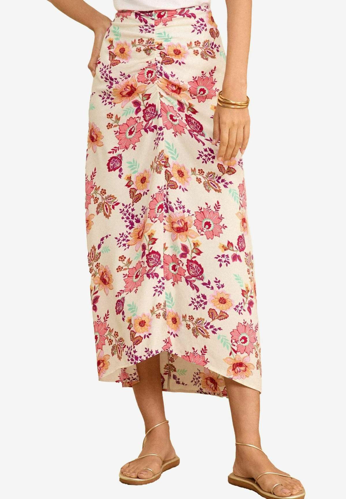 Юбка PRINTED RUCHED MIDI