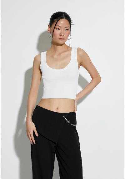 Топ U NECK THICK STRAPPY CROP TANK