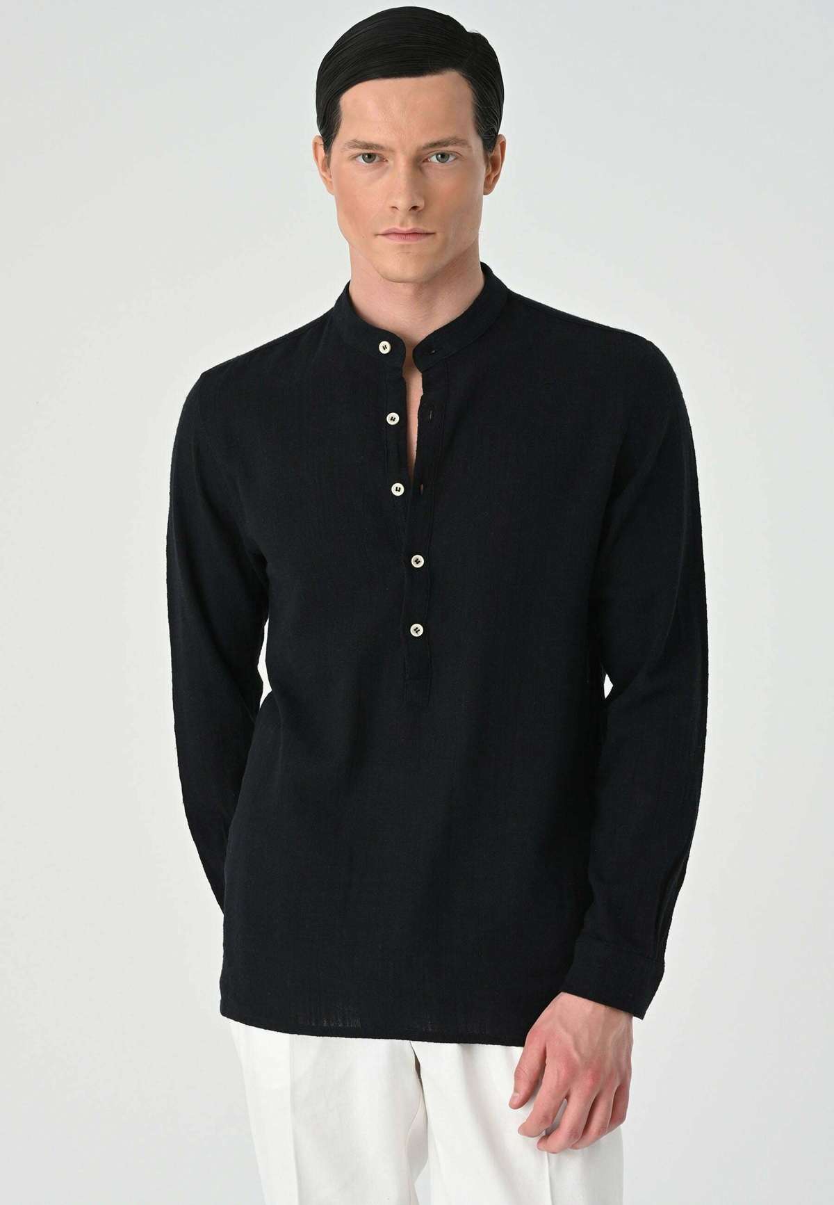 Рубашка MANDARIN COLLAR LONG SLEEVE