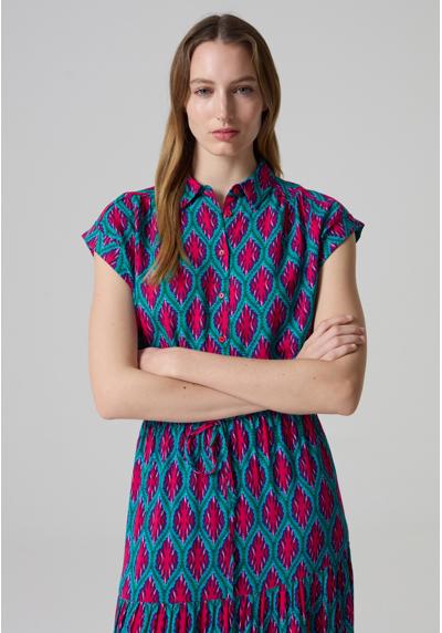 Блуза-рубашка SHORT-SLEEVED WITH PRINT AND DRAWSTRING