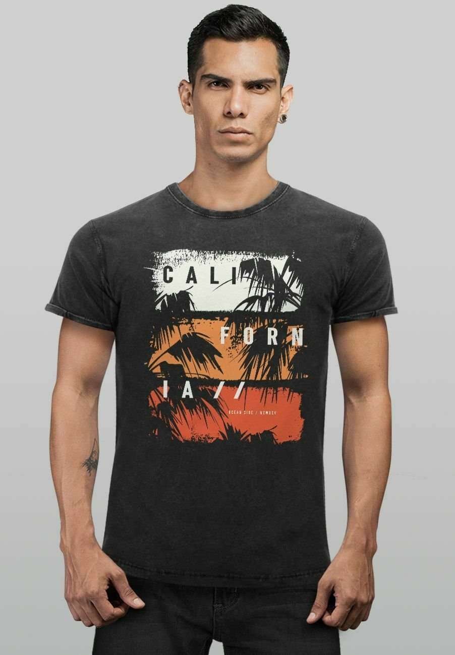 Футболка VINTAGE CALIFORNIA SCHRIFTZUG PALMEN