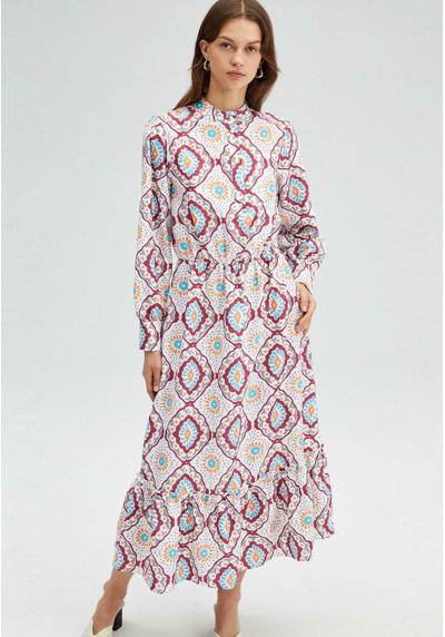 Платье-блузка PATTERNED POPLIN DRESS