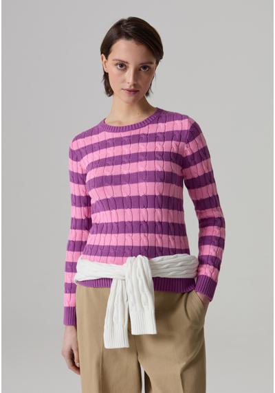 Пуловер STRIPED WITH BRAIDED DESIGN