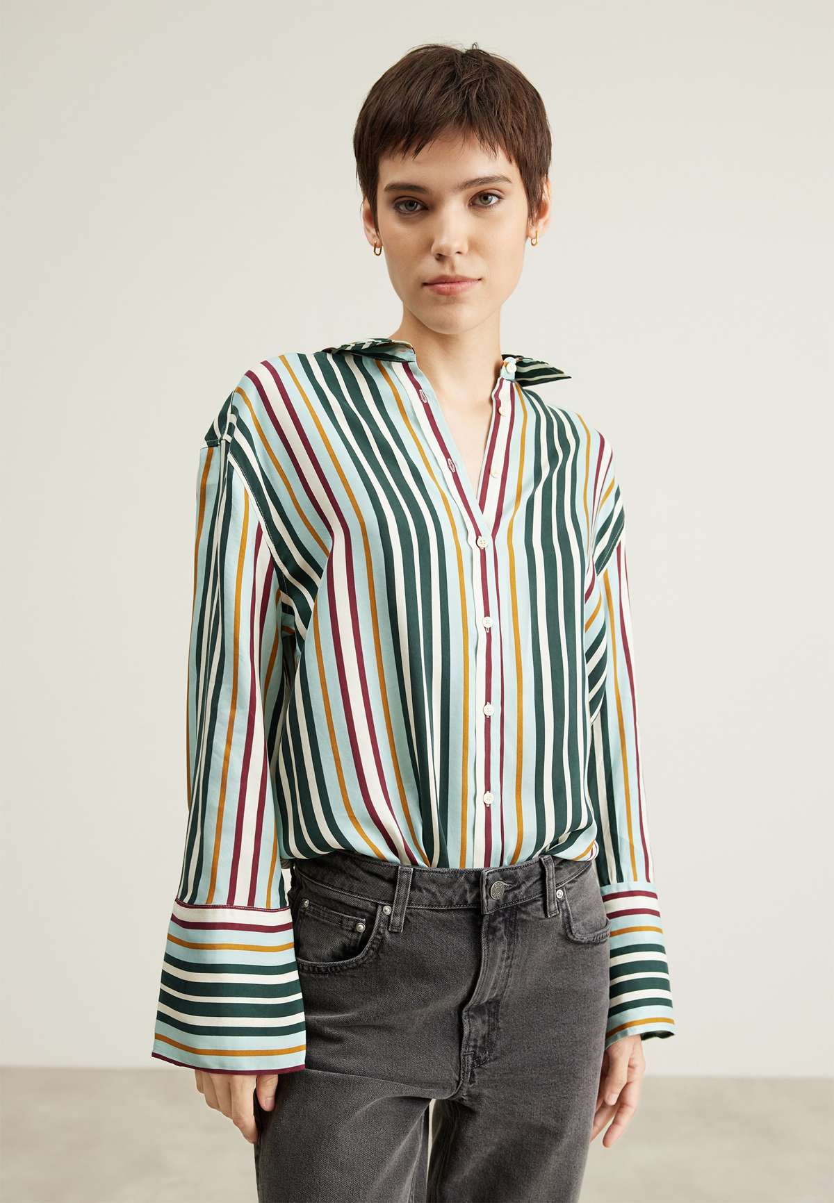 Блузка RELAXED MULTI STRIPED SHIRT