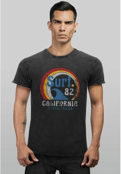 Футболка VINTAGE SURF LOGO CALIFORNIA USA WELLE SURFING STYL