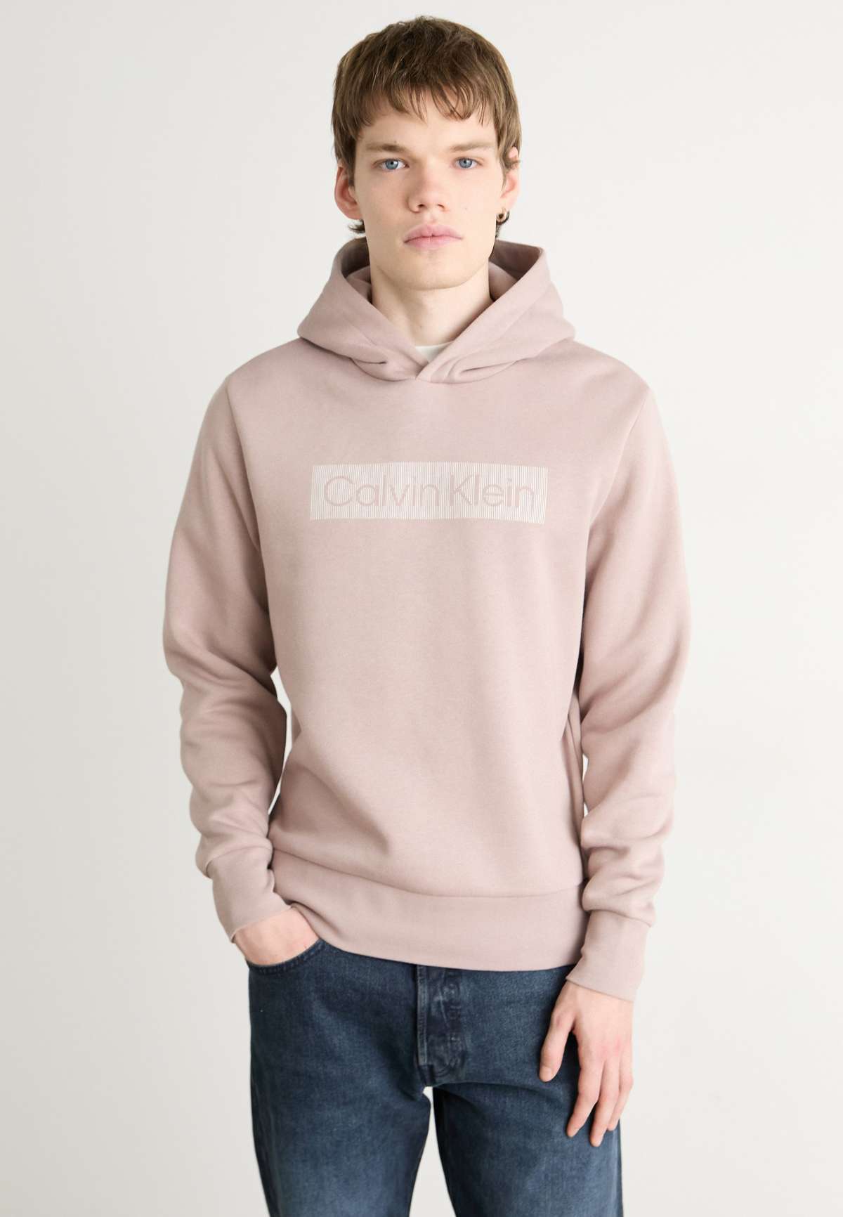 Пуловер BOX STRIPED LOGO HOODIE