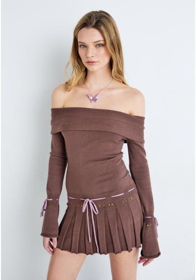 Трикотажное платье SIENNA OFF THE SHOULDER DRESS