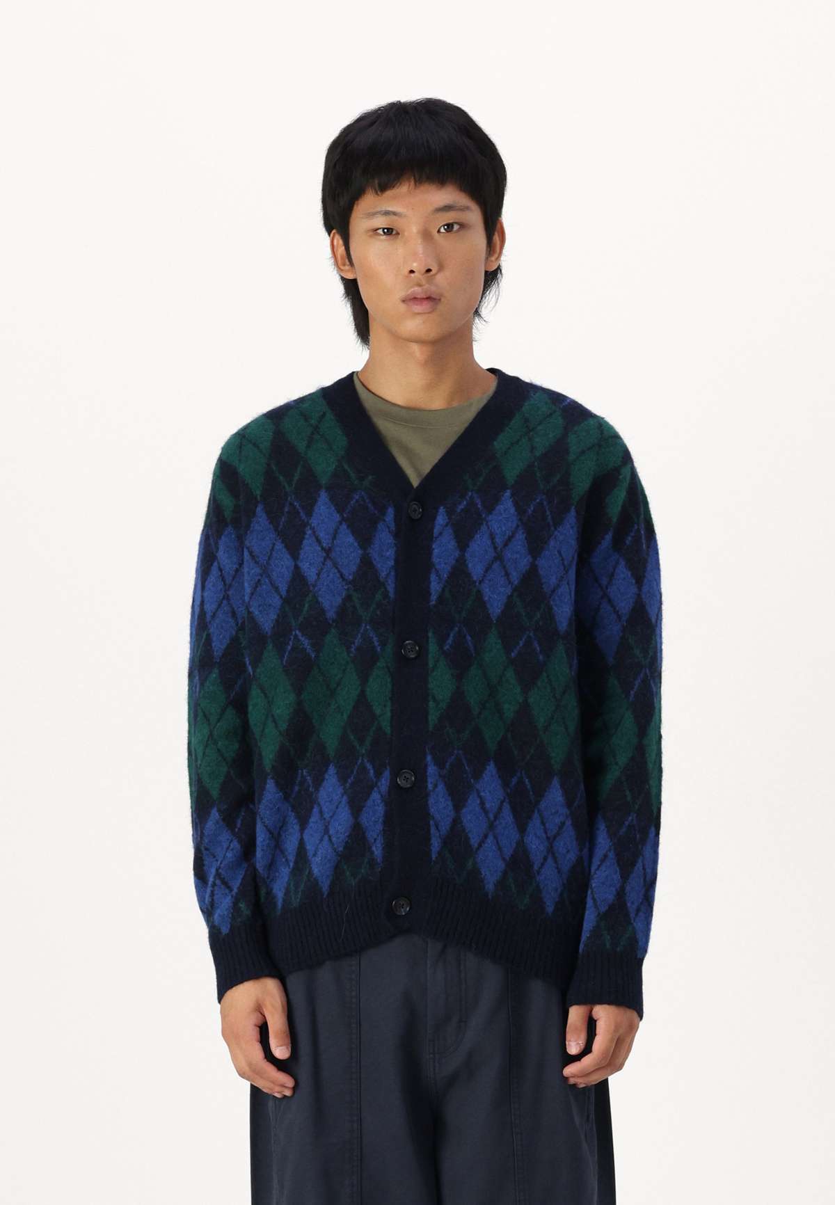 Трикотажный жакет SLHRAI KNIT RELAXED ARGYLE CARDIGAN