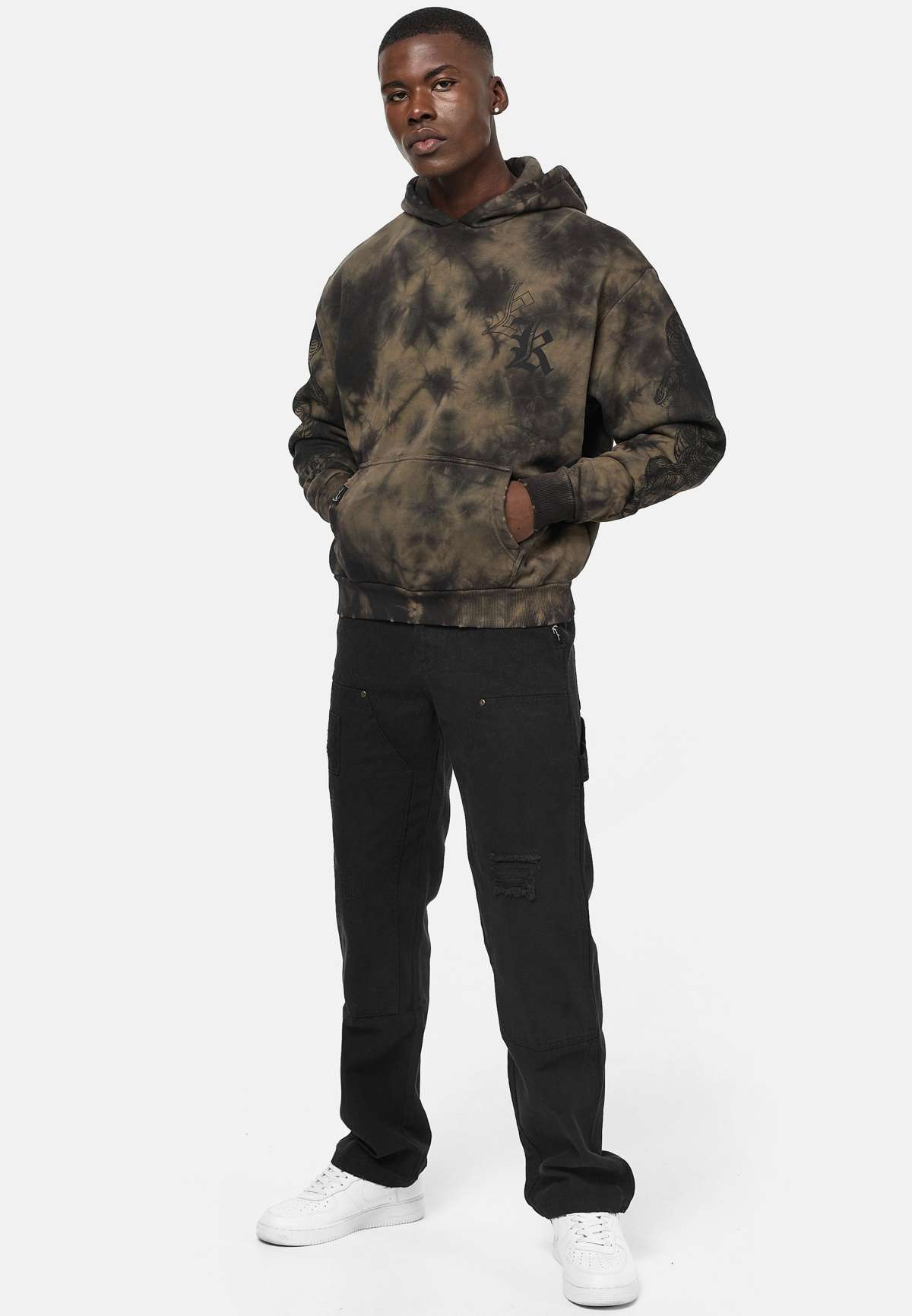 Пуловер SIGNATURE WASHED PRINT HOODIE