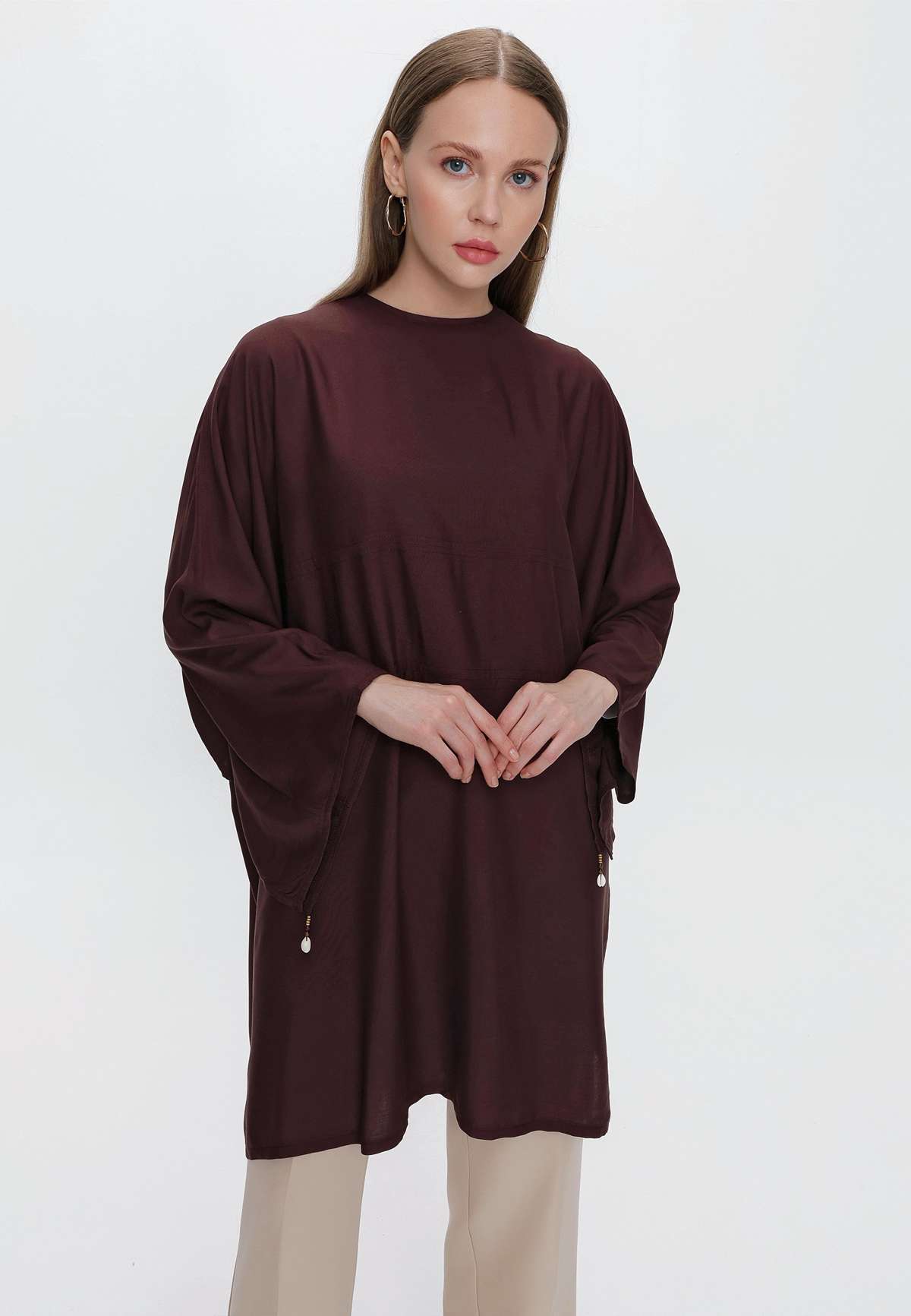 Туника MODEST BELTED MAXI DAY DRESS