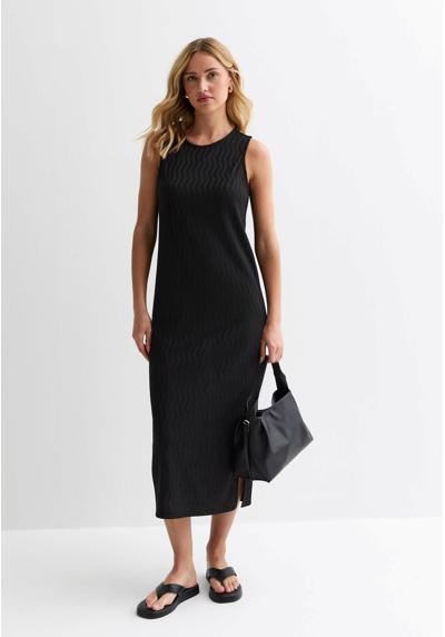 Платье TEXTURED SLEEVELESS SPLIT HEM MIDI