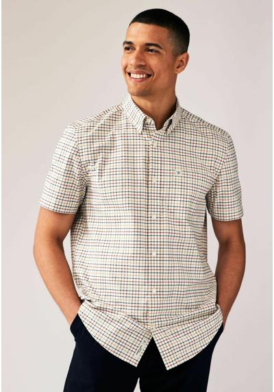 Рубашка STRETCH OXFORD CHECK SHORT SLEEVE REGULAR FIT