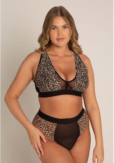 Трусы BLACK LEOPARD SYNERGY HIGH WAISTED BRAZILIAN