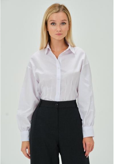 Блуза-рубашка BASICS AND MORE LONG SLEEVE LENA PLEATED