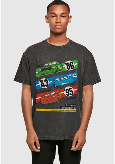 CARS - PISTONS CUP CHAMPIONS ACID WASHED OVERSIZE - T-Shirt print CARS CARS