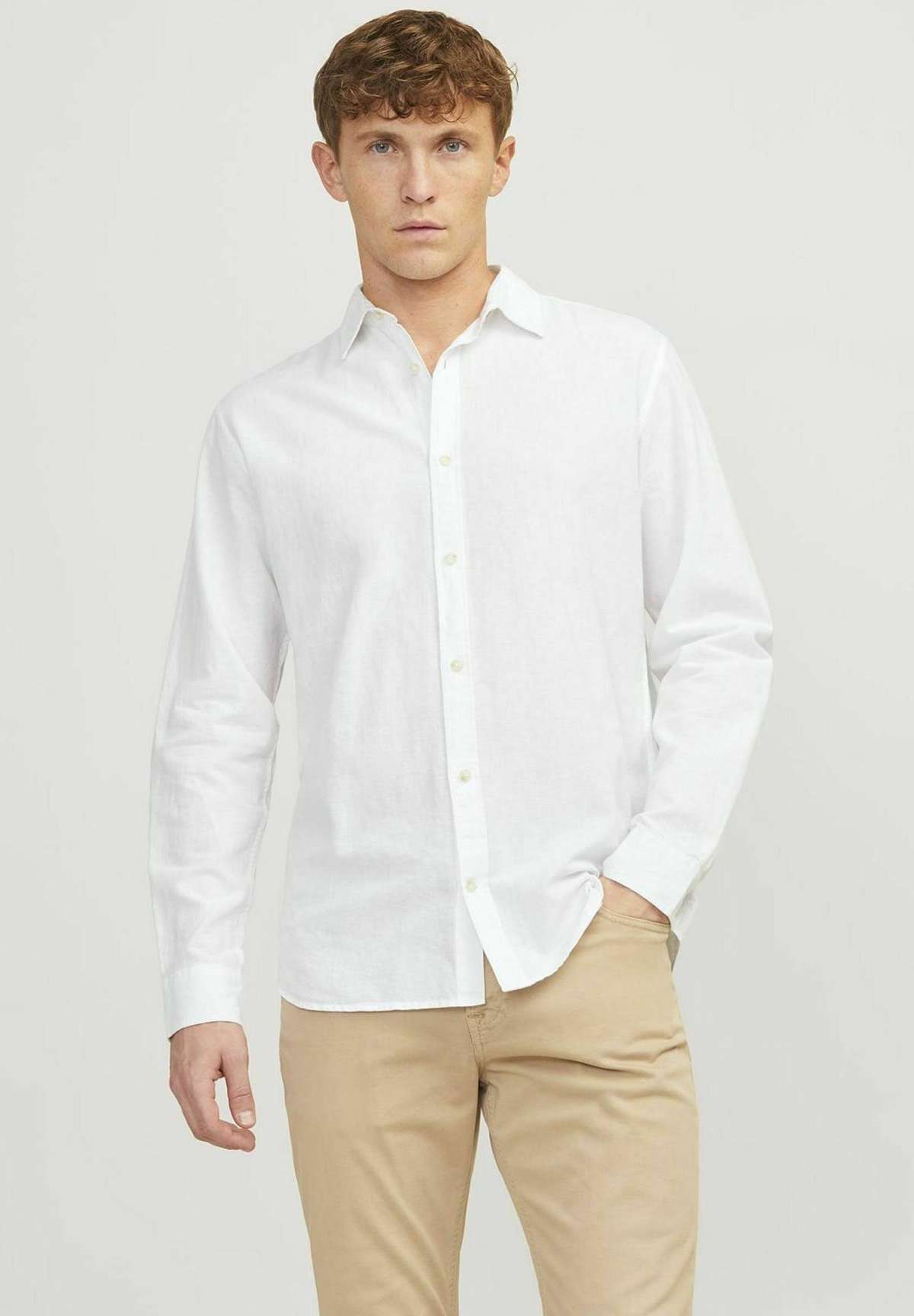 Рубашка JJESUMMER LINEN MIX SHIRT