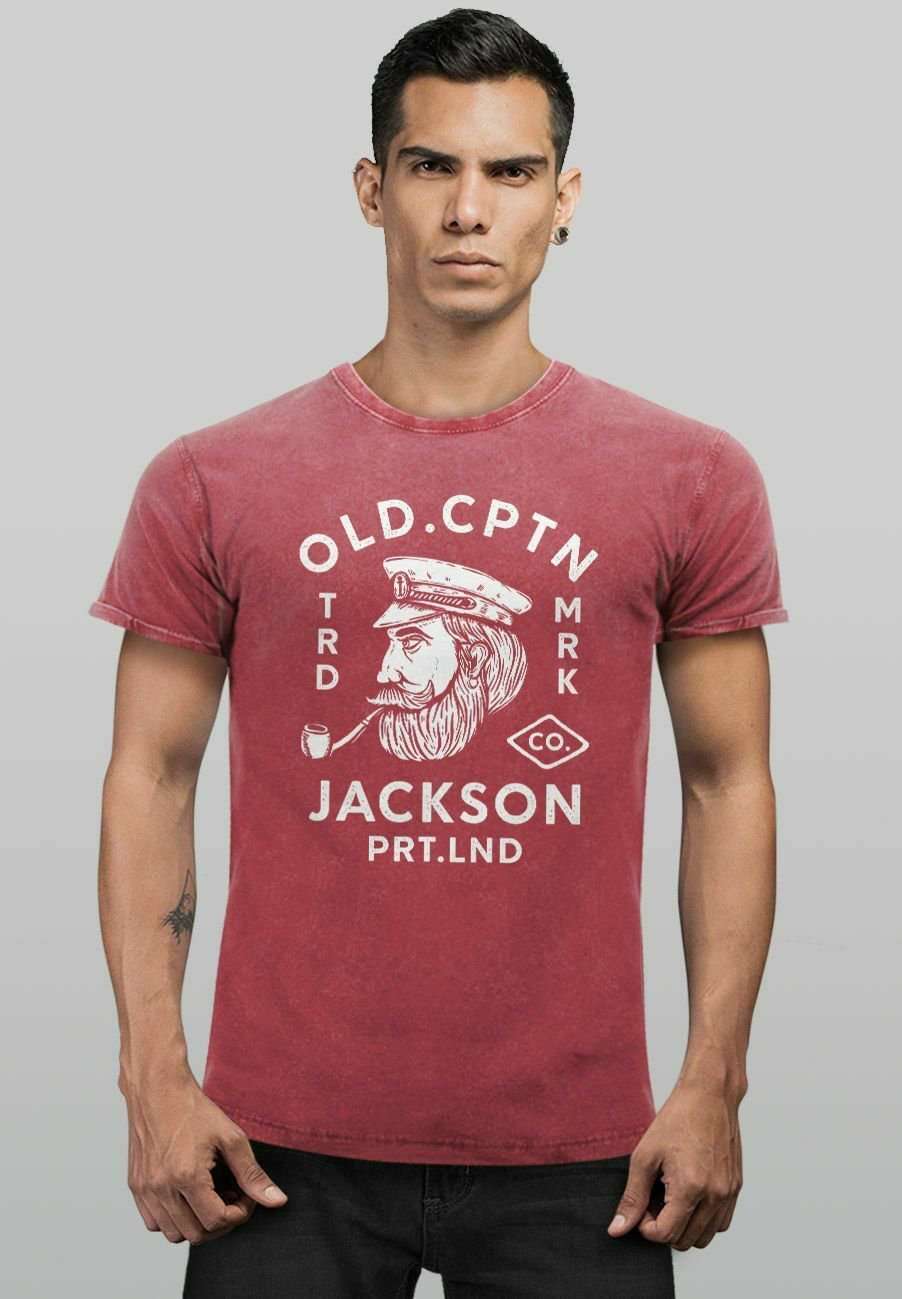 Футболка VINTAGE KAPITAN MOTIV AUFDRUCK OLD CPTN JACKSON RET