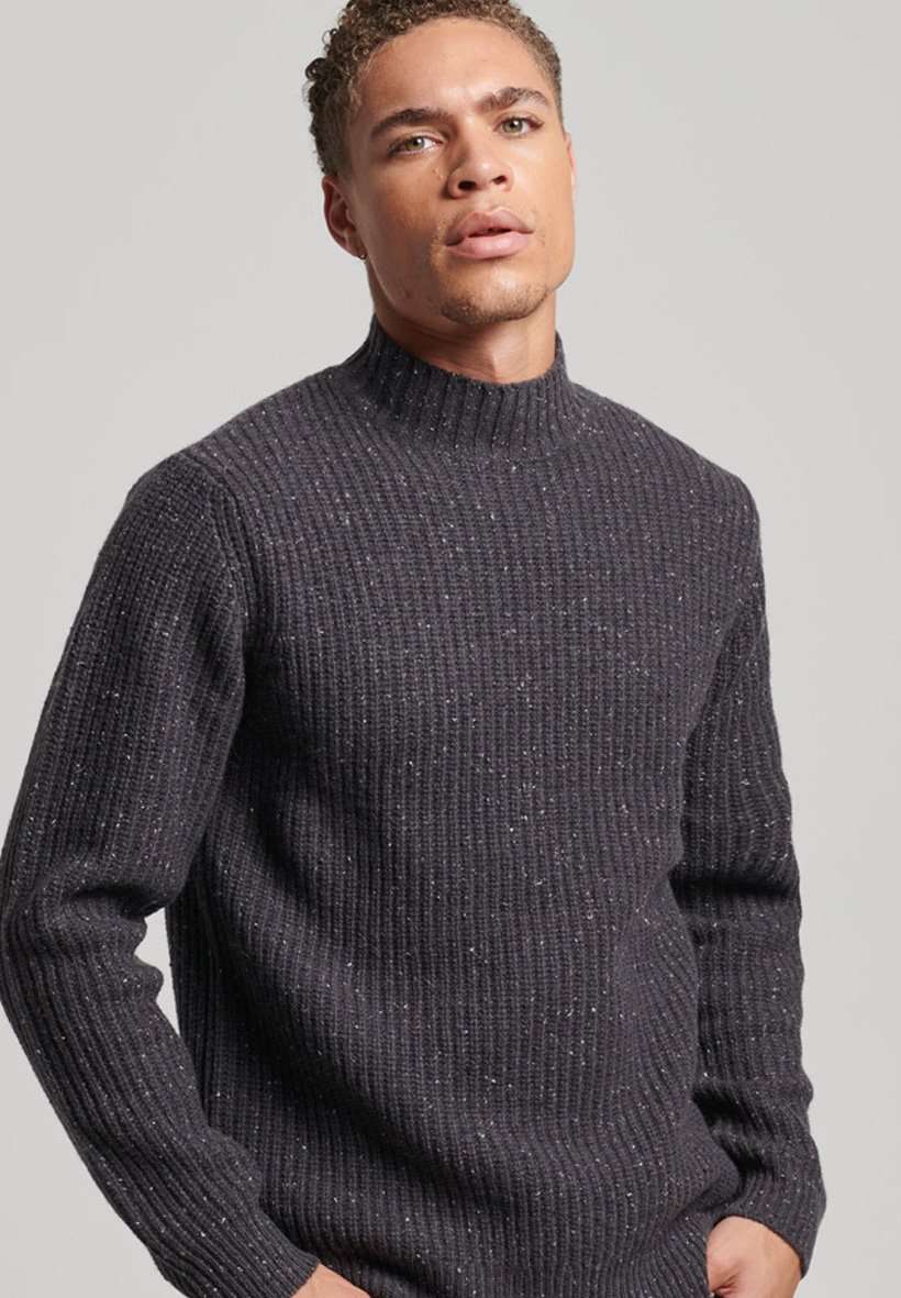 Пуловер TWEED MOCK NECK