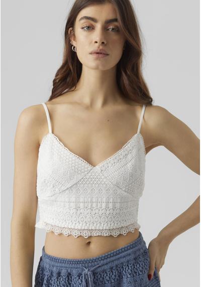 Топ VMHONEY LACE V-NECK CROPPED TOP