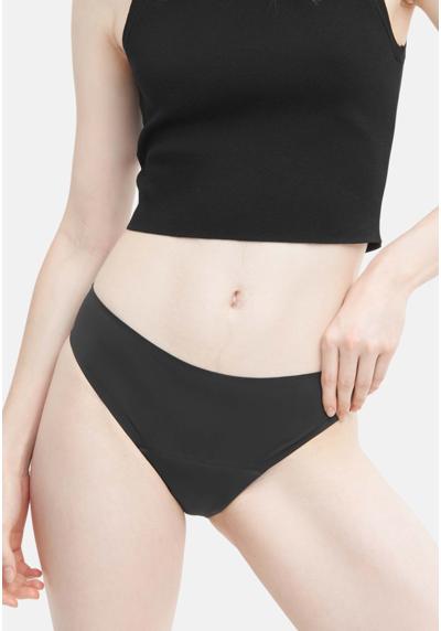 PERIOD PANTY - SLIP MEDIUM FLOW SEAMLESS BLACK - Menstruationsunterwäsche PERIOD PANTY