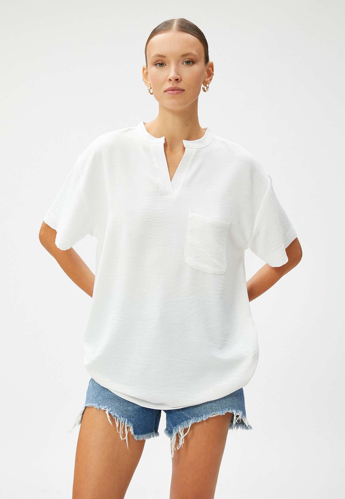 Блузка SHORT SLEEVE POCKET