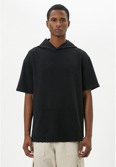 Футболка KANGAROO POCKET DETAIL LOOSE FIT SHORT SLEEVE HOODED