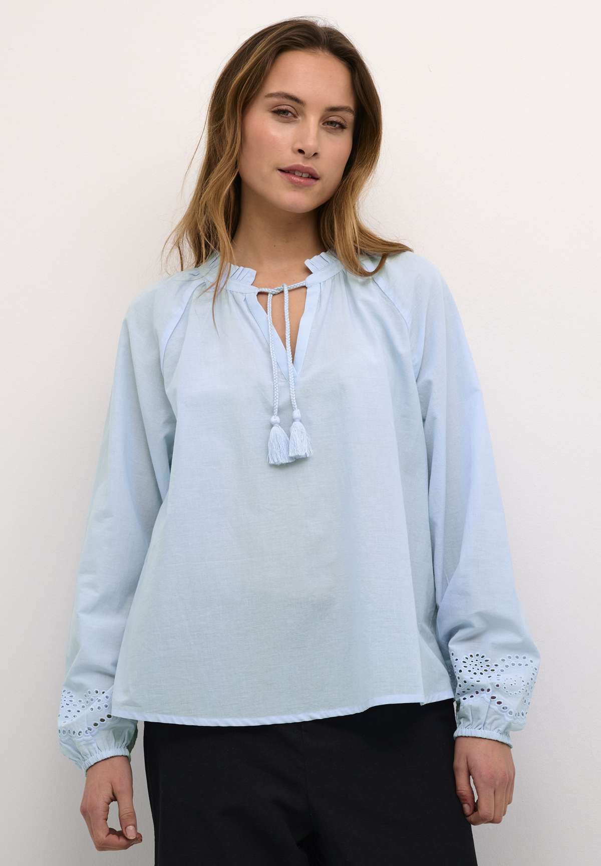 Блузка BPSABINA NOTCH NECK LONG SLEEVES