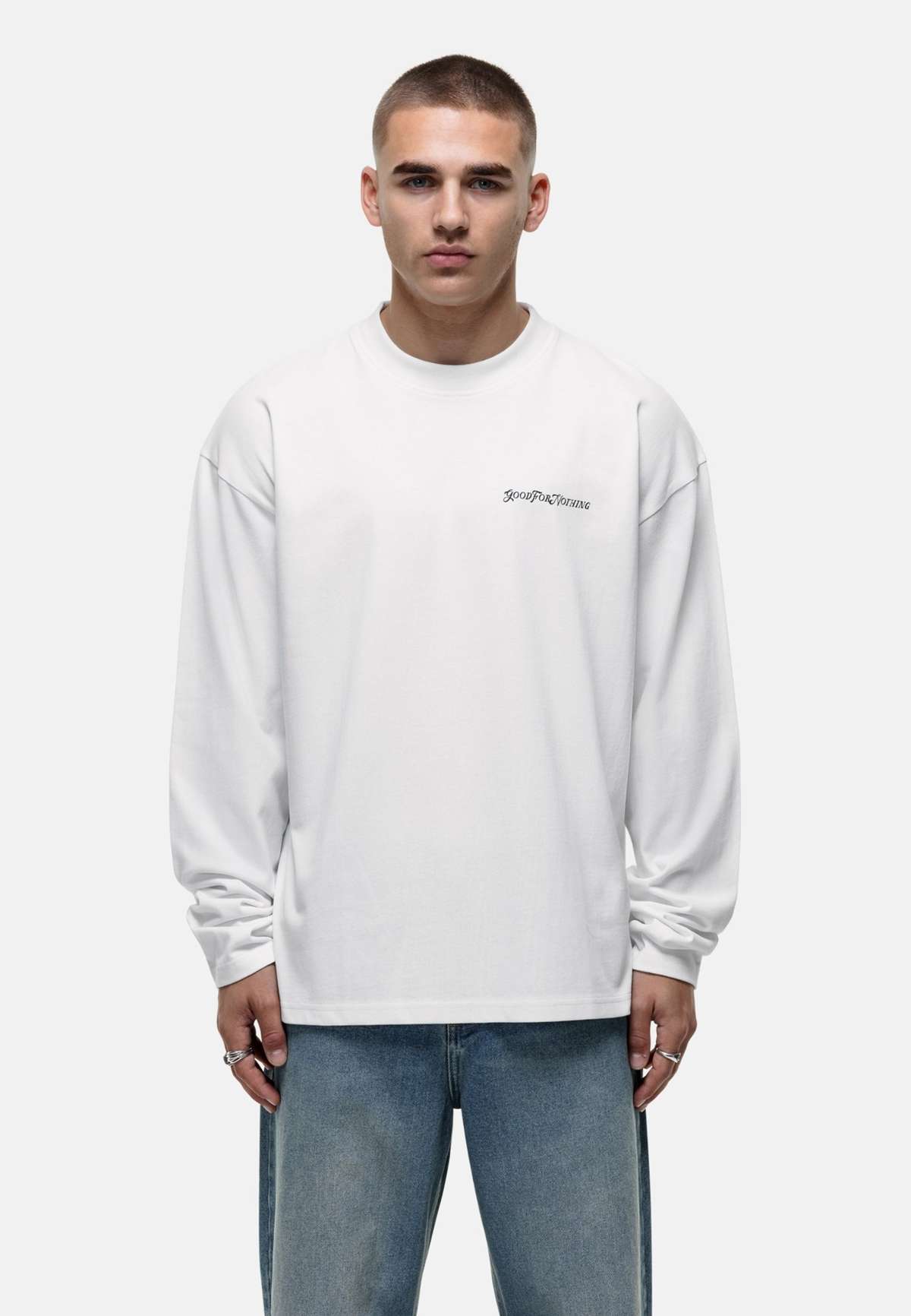 Кофта OVERSIZED SCROLL WHITE LONGSLEEVE T-SHIRT