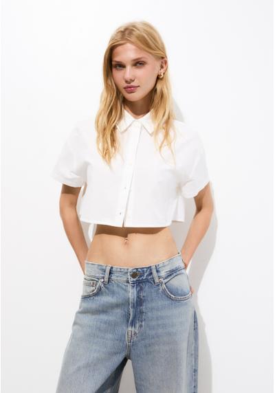 Блуза-рубашка CROPPED SHORT SLEEVE