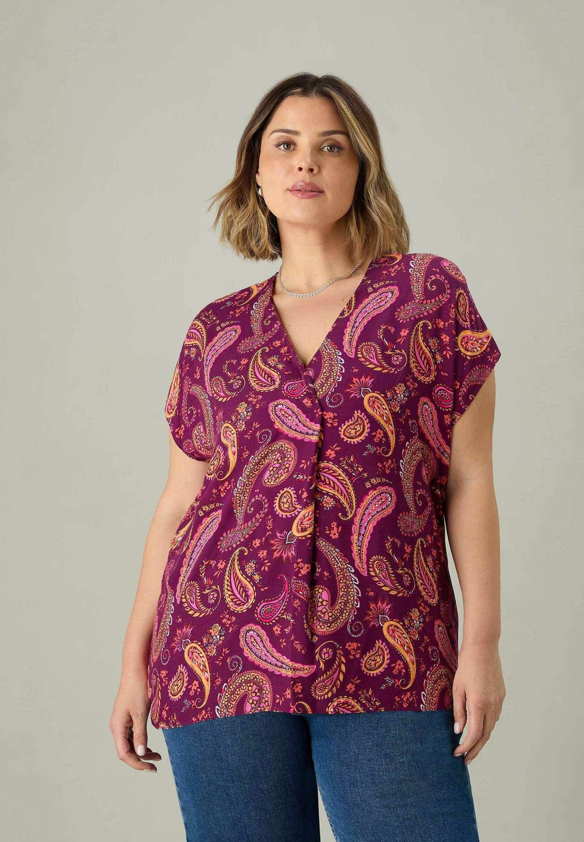 Футболка PLUM PAISLEY PLEAT