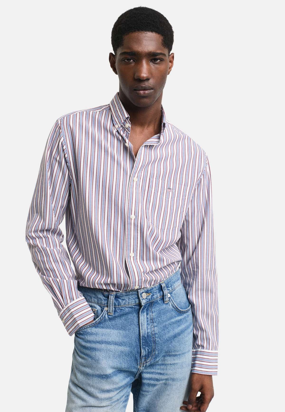 Рубашка REGULAR FIT STRIPED POPLIN