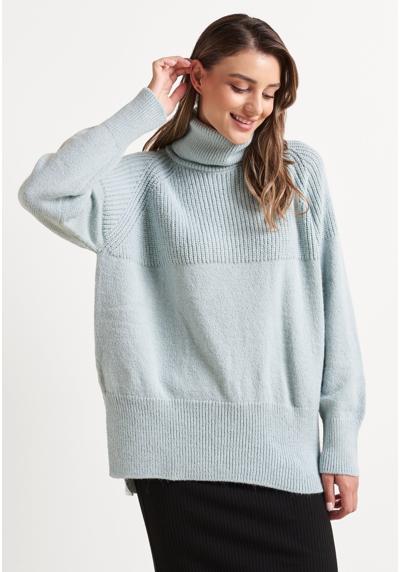 Пуловер LONG SLEEVE TURTLENECK SLIT KNITWEAR JUMPER